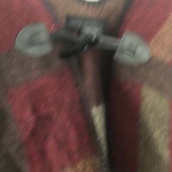 Steve Madden Burgundy and Grey Cape - Picture 4 of 4